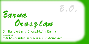 barna oroszlan business card